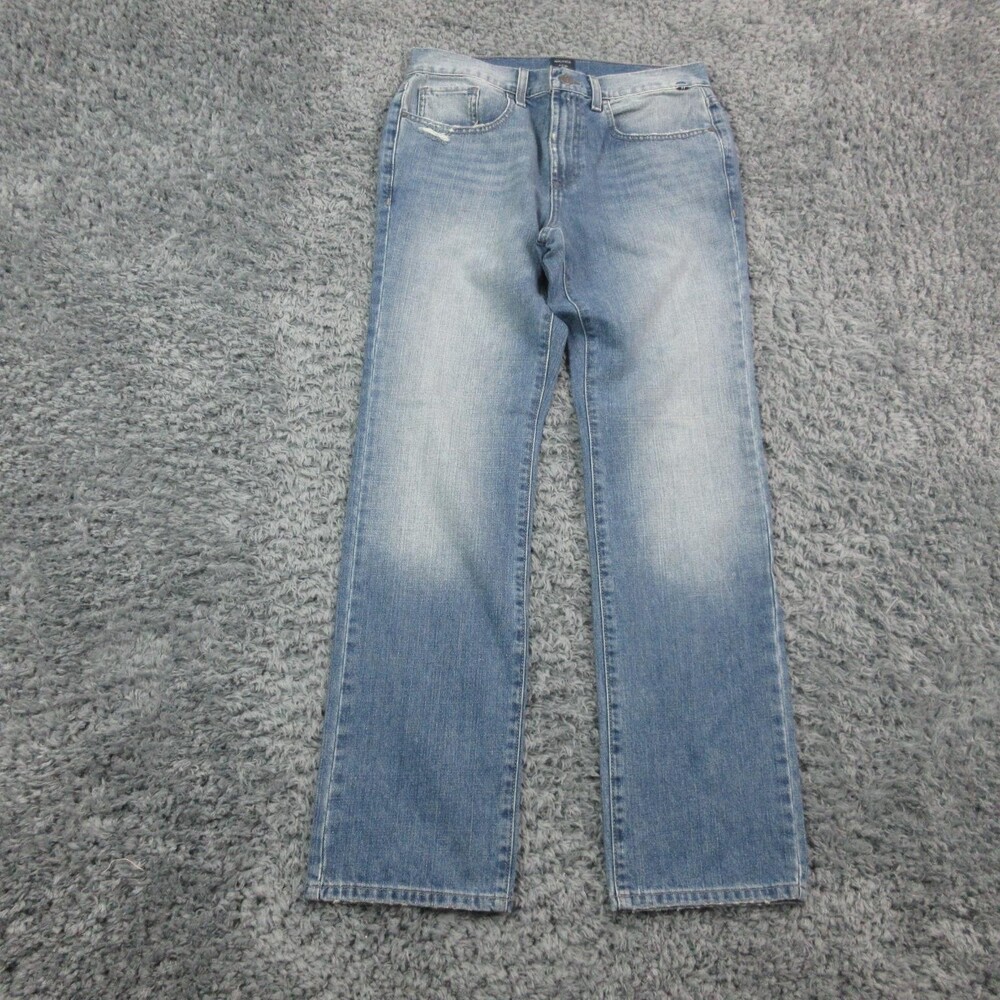 Nautica Jeans Mens 30x32 Blue Straight Fit Classic Denim Distressed Wash 31x32*